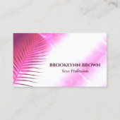 Eleganter Marmor Wasserfarbe Floral Modernes Rosa  Visitenkarte (Vorderseite)