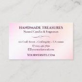 Eleganter Marmor Wasserfarben Blumen Moderne Paste Visitenkarte (Rückseite)