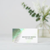 Eleganter Marmor Wasserfarben Blumen Modernes Grün Visitenkarte (Stehend Vorderseite)