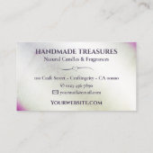 Eleganter Marmor Wasserfarben Blumen Modernes Rosa Visitenkarte (Rückseite)