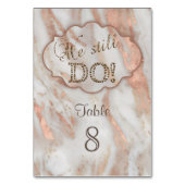 Eleganter Marmor Wir verlängern noch die Stimmen Tischnummer (Rückseite)