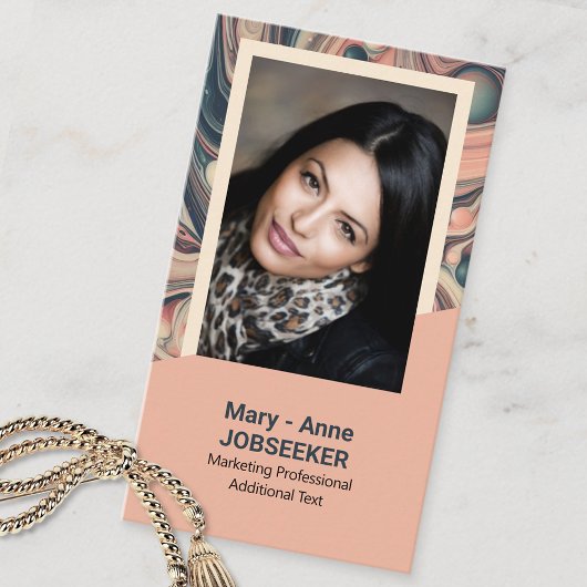 Eleganter Marmorarbeitsucher Vintag rosa Visitenkarte