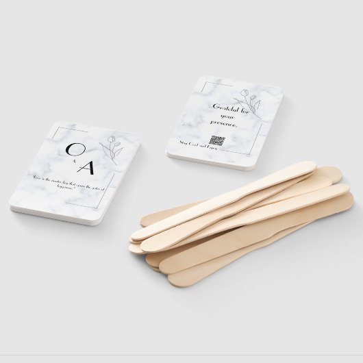 Eleganter Marmorhandfan für Brautparty und Out Fächer (Non-assembled)