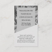 Eleganter Marmorjob Seeker Klasse Kreativ Grau Visitenkarte (Rückseite)
