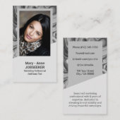 Eleganter Marmorjob Seeker Klasse Kreativ Grau Visitenkarte (Vorne/Hinten)