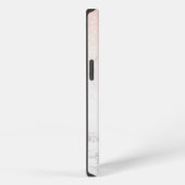 Eleganter Marmormonogramm-Glitzer iPhone Hülle (Rechte Seite)