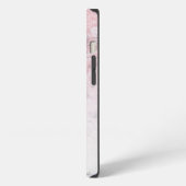 Eleganter Marmormonogramm-Glitzer iPhone Hülle (Linke Seite)