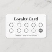 Eleganter Marmorsalon Kundenkorb Treuekarte (Vorderseite)