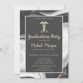 Eleganter Marmorstein , Krankenpflegepartei Einladung (Vorderseite)