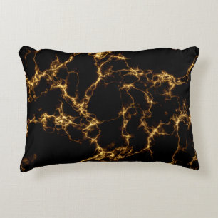 Eleganter Marmorstil3 - Schwarzes Gold Dekokissen
