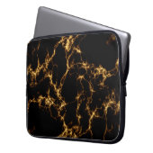 Eleganter Marmorstil3 - Schwarzes Gold Laptopschutzhülle (Vorderseite Links)