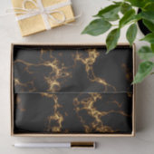 Eleganter Marmorstil3 - Schwarzes Gold Seidenpapier (Geschenk)