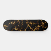 Eleganter Marmorstil3 - Schwarzes Gold Skateboard (Horizontal)