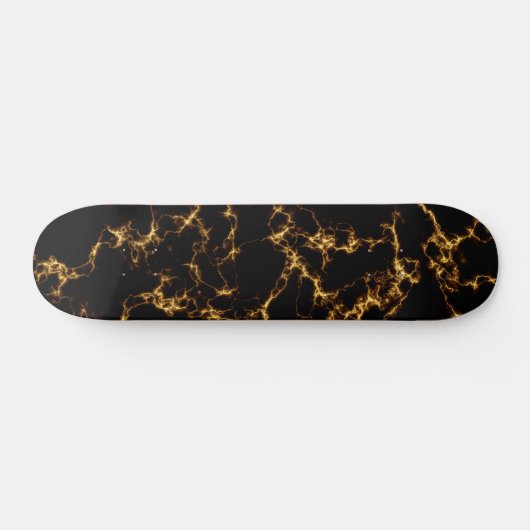 Eleganter Marmorstil3 - Schwarzes Gold Skateboard (Horizontal)