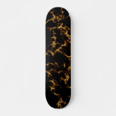 Eleganter Marmorstil3 - Schwarzes Gold Skateboard (Vorne)