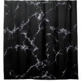 Eleganter Marmorstil4 - Schwarz und Weiß Duschvorhang (Vorderseite)