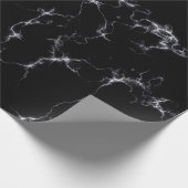 Eleganter Marmorstil4 - Schwarz und Weiß Geschenkpapier (Ecke)