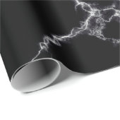 Eleganter Marmorstil4 - Schwarz und Weiß Geschenkpapier (Rolleneckpunkt)