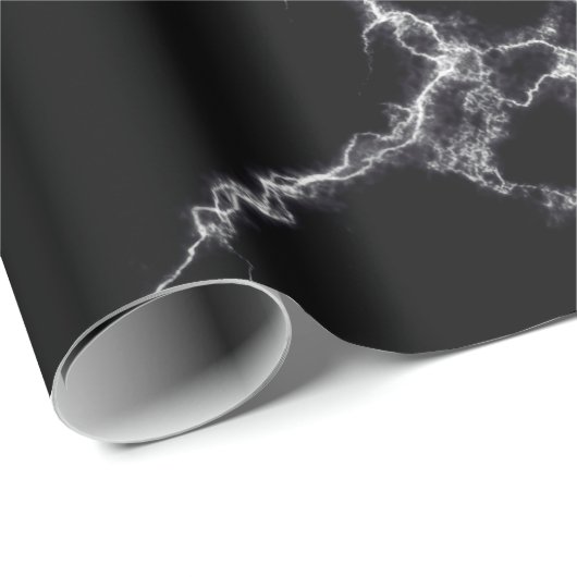 Eleganter Marmorstil4 - Schwarz und Weiß Geschenkpapier (Rolleneckpunkt)