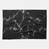 Eleganter Marmorstil4 - Schwarz und Weiß Geschirrtuch (Horizontal)
