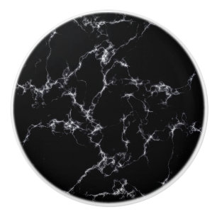 Eleganter Marmorstil4 - Schwarz und Weiß Keramikknauf