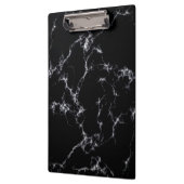 Eleganter Marmorstil4 - Schwarz und Weiß Klemmbrett (Links)