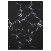 Eleganter Marmorstil4 - Schwarz und Weiß Klemmbrett (Rückseite)