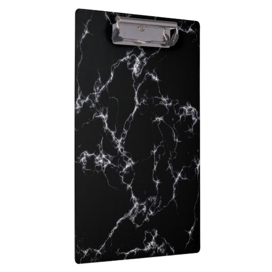 Eleganter Marmorstil4 - Schwarz und Weiß Klemmbrett (Rechts)