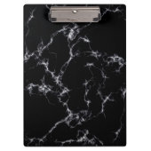 Eleganter Marmorstil4 - Schwarz und Weiß Klemmbrett (Vorderseite)