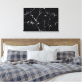 Eleganter Marmorstil4 - Schwarz und Weiß Leinwanddruck (Insitu (Schlafzimmer))