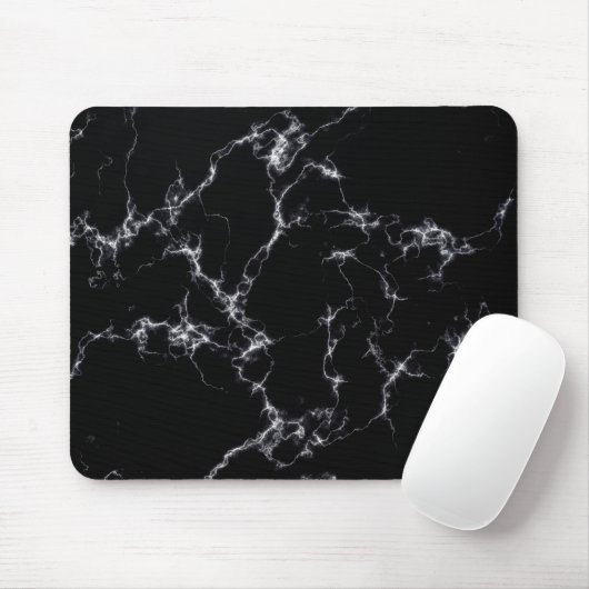 Eleganter Marmorstil4 - Schwarz und Weiß Mousepad (Mit Mouse)