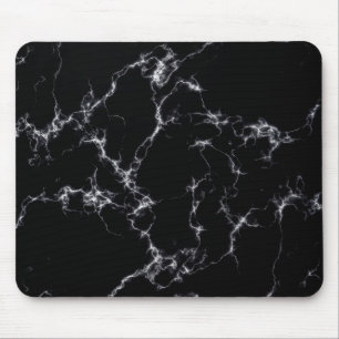 Eleganter Marmorstil4 - Schwarz und Weiß Mousepad