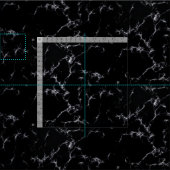 Eleganter Marmorstil4 - Schwarz und Weiß Stoff (Kachel)