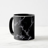 Eleganter Marmorstil4 - Schwarz und Weiß Tasse (Vorderseite Links)