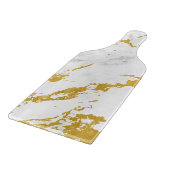 Eleganter Marmorstil6 - Gold und Weiß Schneidebrett (Ecke)