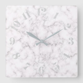 Eleganter Marmorstil Quadratische Wanduhr