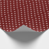Eleganter Maronwein, kundenspezifischer Monogramm  Geschenkpapier (Ecke)