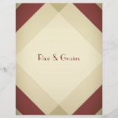 Eleganter Maroon Diamond Recipe Divider/Index (Vorderseite)