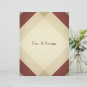 Eleganter Maroon Diamond Recipe Divider/Index (Stehend Vorderseite)