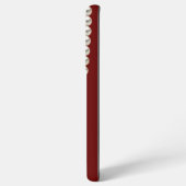 Eleganter Maroon Pearl Halskette Samsung Galaxy Hülle (Rückseite (Horizontal))