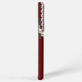 Eleganter Maroon Pearl Halskette Samsung Galaxy Hülle (Rechte Seite)