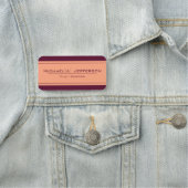Eleganter Maroon Red & Tranquil Peach: Moderner St Namensschild (Beispiel)