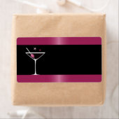 Eleganter Martini Cocktail Glas fuchsienschwarz (Insitu)