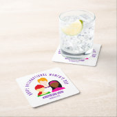 Eleganter März zum Internationalen Frauentag 8 Rechteckiger Pappuntersetzer (Vor Ort)