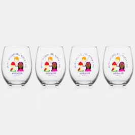 Eleganter März zum Internationalen Frauentag 8 Weinglas Ohne Stiel