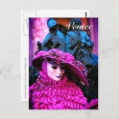Eleganter Maskenbildner Postkarte (Vorne/Hinten)