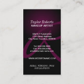 Eleganter Maskenbildner Visitenkarte (Rückseite)
