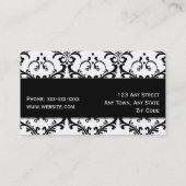 Eleganter Maskenbildner-Visitenkarte-Damast Visitenkarte (Rückseite)