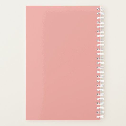 Eleganter maßgeschneiderter Seitenplaner - Rose Go Planer (Rückseite)