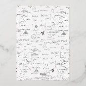 Eleganter Mathematischer Formeln-Uni-Abschluss Folieneinladung (Rückseite)